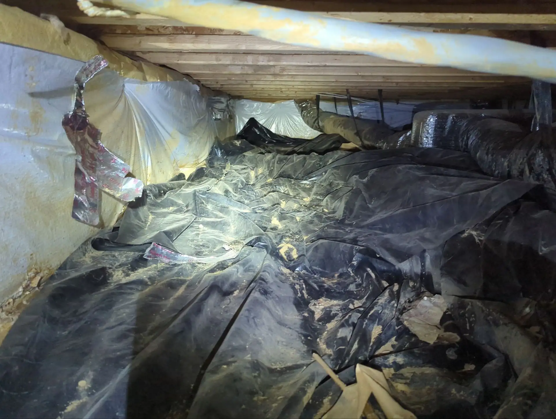 Crawl space before