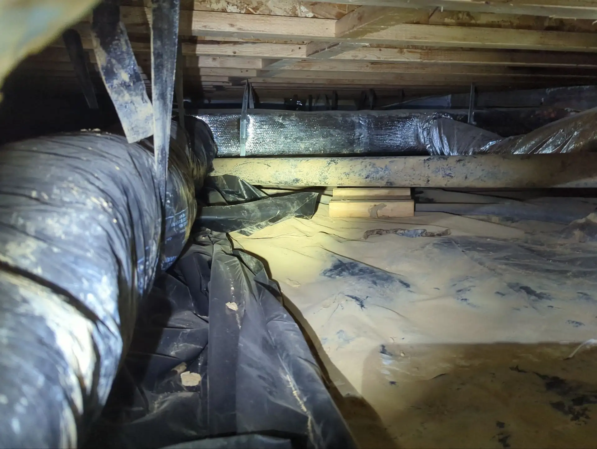 Crawl space before