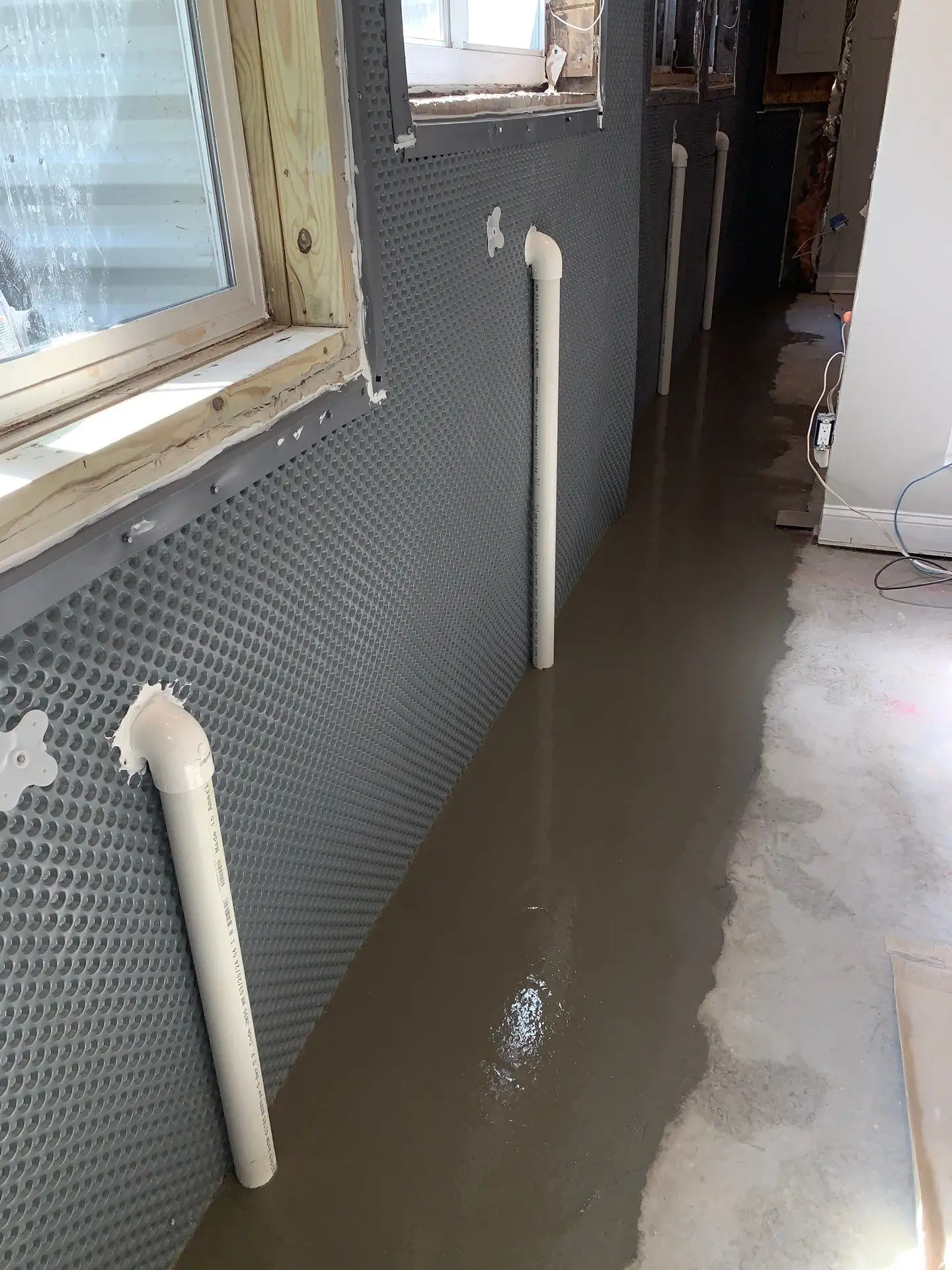 concrete poured