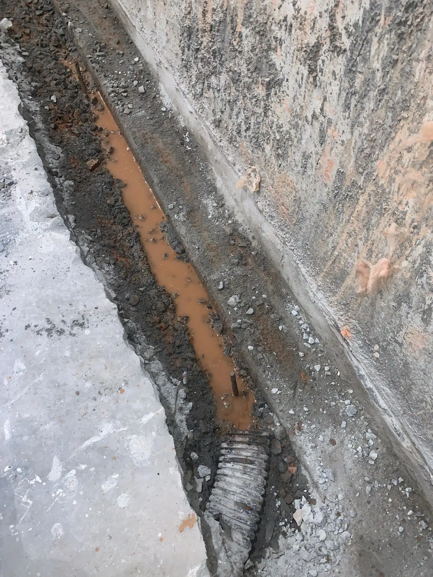 failed drain tile before
