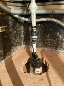 ineffective attempts to dry out area by previous companies