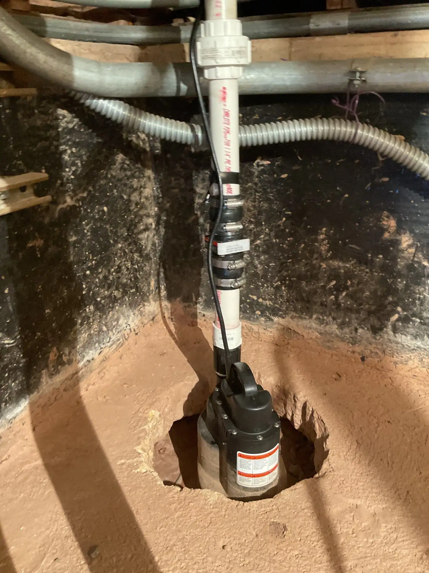 ineffective attempts to dry out area by previous companies